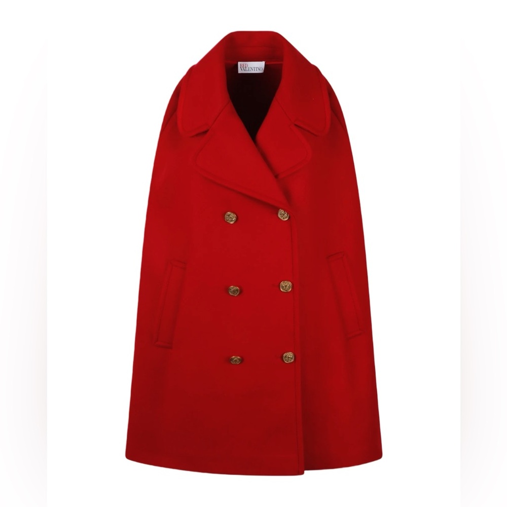 Valentino Scarlet Cape with Gold Accents